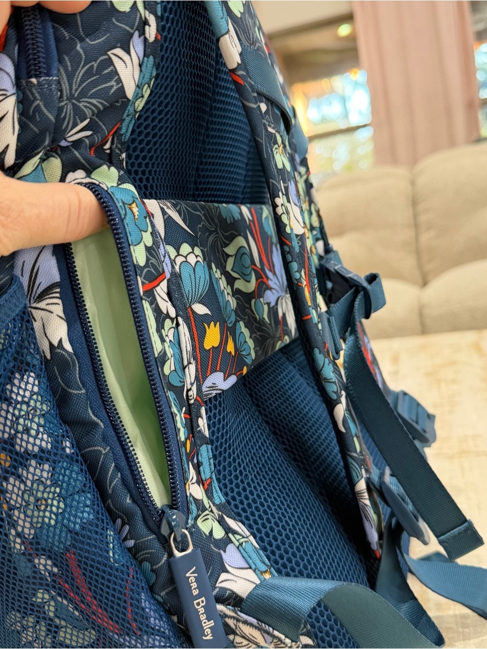 Vera Bradley Lighten Up Adventure Backpack in Floral Bursts Like New Retired - Picture 10 of 10